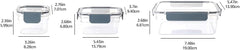 Amazon Basics Large Food Storage Containers - Tritan Plastic Locking, Air Tight, 10 Pieces, Clear