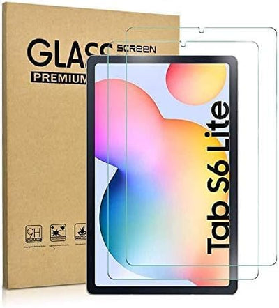2-Pack Screen Protector for Galaxy Tab S6 Lite 10.4 2024 2022 2020 SM-P610/P615, 9H Hardness Tempered Glass Screen Film Guard HD Clear Samsung Tab S6 Lite 10.4