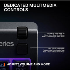SteelSeries USB Apex 5 Hybrid Mechanical Gaming Keyboard – Per-Key RGB Illumination – Aircraft Grade Aluminum Alloy Frame – OLED Smart Display (Hybrid Blue Switch)