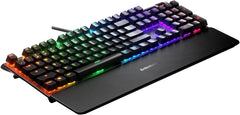SteelSeries Apex 3 TKL RGB Gaming Keyboard – Tenkeyless Compact Form Factor - 8-Zone RGB Illumination – IP32 Water & Dust Resistant – Whisper Quiet Gaming Switch – Gaming Grade Anti-Ghosting,Black