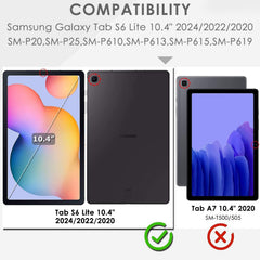2-Pack Screen Protector for Galaxy Tab S6 Lite 10.4 2024 2022 2020 SM-P610/P615, 9H Hardness Tempered Glass Screen Film Guard HD Clear Samsung Tab S6 Lite 10.4
