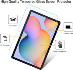 2-Pack Screen Protector for Galaxy Tab S6 Lite 10.4 2024 2022 2020 SM-P610/P615, 9H Hardness Tempered Glass Screen Film Guard HD Clear Samsung Tab S6 Lite 10.4
