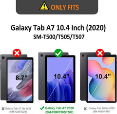 [2-Pack] Screen Protector for Samsung Galaxy Tab A7 10.4 inch 2020 SM-T500/T505/T507 tablet, Tempered Glass, 9H Hardness, Shatterproof, High Definition for Galaxy Tab A7 10.4''