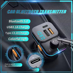 Dual USB car charger with Bluetooth audio streaming
