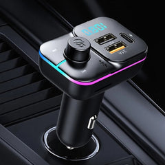 Bluetooth 5.0 wireless FM transmitter with hands-free calling
