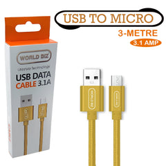 Micro USB Cable, 3.1 AMP Micro Android Charging Lead