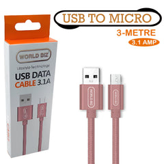 Micro USB Cable, 3.1 AMP Micro Android Charging Lead